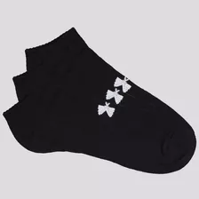 Kit Meia Under Armour Core Cotton Ns 3 Pares Preta