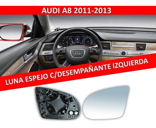 Luna Espejo C/desempaante Audi A8 2011-2013 Izquierda Foto 2