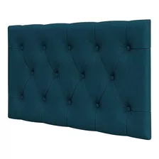 Cabeceira Ibiza Para Cama Box Solteiro 90cm Cor Azul-escuro