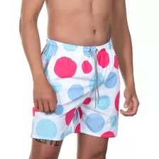 Short Praia Masculino Bolinhas Coloridas