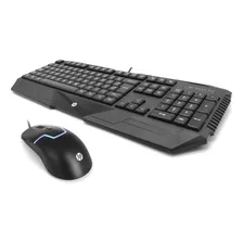  Kit Teclado E Mouse Usb Gaming Membrana Gk1000 Hp Original