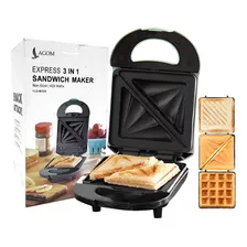 Sandwichera Waffles Lagom Lg500 Mini Eléctrica De Bolsillo Tostadora Express Multifuncional Desayuno Panini Pan 420w Doble Placa 3en1 Superficies Antiadherentes Pies Antideslizantes Protección Térmica