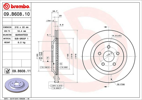 Disco De Freno / Ford Freestar Ses 2004 - 2005 Trasero Foto 2