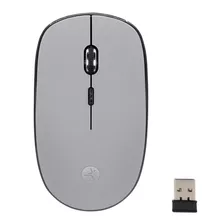 Mouse Inalámbrico Techzone 1200 Dpi Tipo Diamante Gris Color Plateado