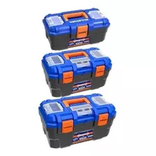 Set X 3 Cajas De Herramienta Plasticas Wadfow Wtb2103 - Tyt