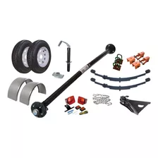 Kit Completo Para Remolque 3500 Lb Eje Llantas Accesorios