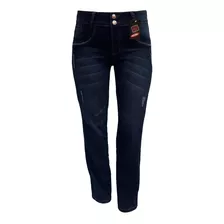Calça Jeans Feminina Com Puído Plus Size Tamanhos 44 Ao 60