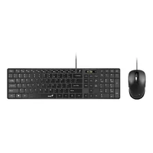 Kit Teclado Y Mouse Genius Slimstar C126 Usb Español Color Del Teclado Negro