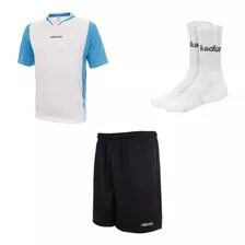 Remera Short Medias Padel Tenis Hombre Bolsillos Kadur Combo