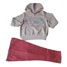 Conjunto Infantil Feminino Casaco E Legging Tam.m(6-9 Meses)