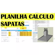 Planilha Dimensionamento Sapatas - Armadura E Tamanho