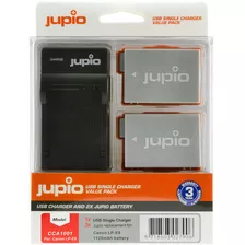 Jupio Pair Of Lp-e8 Batteries And Usb Single Charger Value P