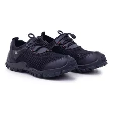 Tênis Masculino Esporte Pesca Track Air Mesh Preto