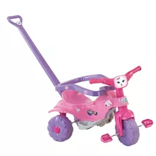 Triciclo Motoca Bebê Pets Rosa Menina Com Aro Magic Toys