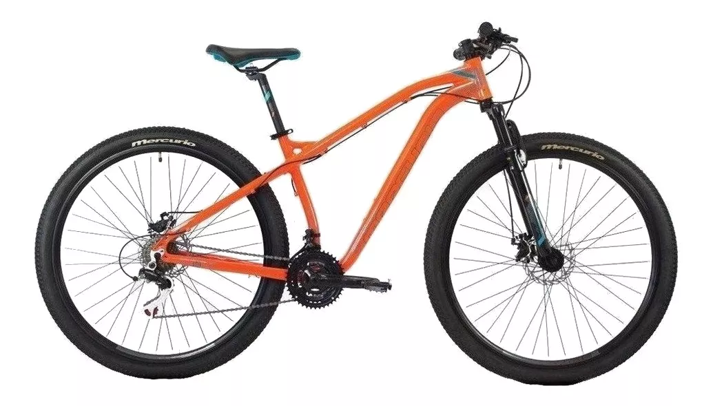 Mountain Bike Mercurio Mtb Recreación Ranger Pro 2020 R29 21v Frenos De Disco Mecánico Color Naranja/negro Brillante