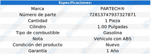 Cilindro Maestro De Frenos Isuzu Oasis L4 2.3l 98-99 Partech Foto 4