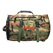 Maleta Mochila Mendoza Mh-009 Con Tirantes Camuflaje 35 Lts Color Verde