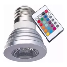 Lâmpadas Led Dicroica Rgb 3w Colorida Controle Remoto