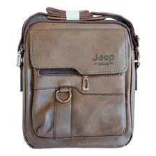 Mochila Bolsa Transversal Ombro Jeep Marrom Escura Promoção