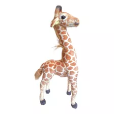 Girafa De Pelúcia Realista: 40cm De Alt E Pernas Articuladas