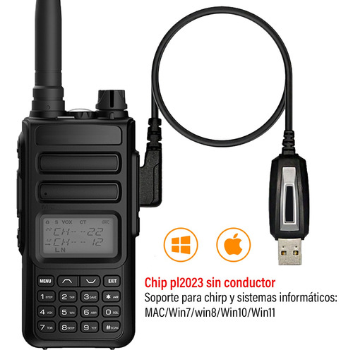 Cable De Radio Walkie Talkie Uhf Vhf Fm De 8 W, Usb, 3800 Ma Foto 8