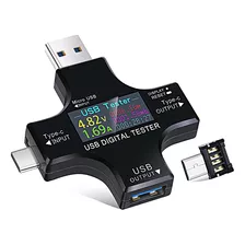 Eversame Probador Usb 2 1 Tipo C Pantalla A Color Lcd Multim