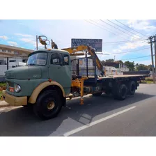 Caminhão Mb 1113 Truck Munck Madal 6100 Ton Carroceria 