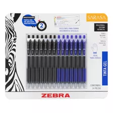Bolígrafos Tinta Gel Punto Mediano Zebra 14 Pz