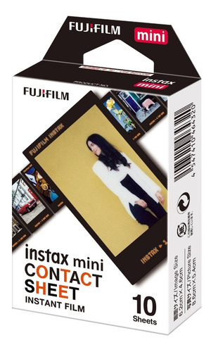 Rollo Fujifilm Instax Mini Contact Sheet Marco Negro Retro
