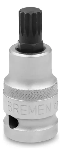 Llave Tubo Punta Multiestria Bremen 16 X 55mm Enc 1/2 5780 Gris