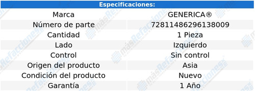 Espejo Izquierdo S/control Fiat Uno De 2013 A 2016 Genrica Foto 2