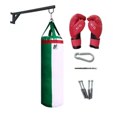 Kit De Box Publico#1 Costal 120cm+base+guantes Saco De Boxeo