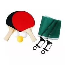 Kit Ping Pong 2 Raquetes Suporte E Rede Tenis De Mesa Belfix Cor Preto/vermelho