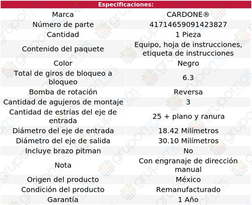 1 Caja Direccin Estndar Mazda B4000 94 Al 97 Cardone Foto 4