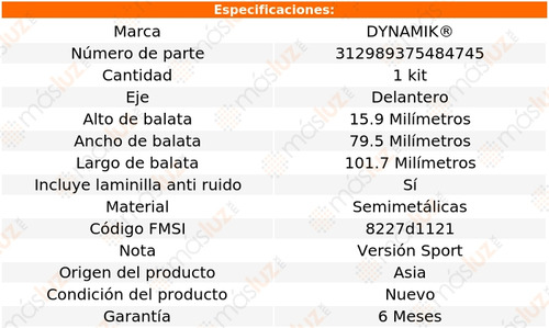 Balatas Semimetalicas Del Mercedes-benz C240 V6 2.6l 02/04 Foto 3