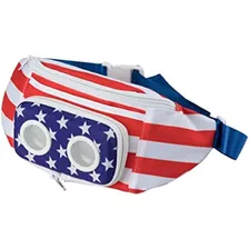 El No 1 Fannypack De La Bandera Americana Con Altavoces Blue