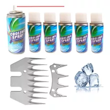 Kit Lâmina 9 Dentes Reta Tosa Tosquiadeira Ovelha + 6 Spray