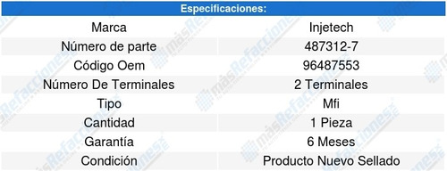 Inyector Combustible Mpfi Aveo5 4cil 1.6l 07-08 8149368 Foto 2