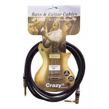 Cable Guitarra Bajo Calidad Studio Chapado En Oro 3 Metros