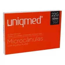 Microcânulas Com Agulha Auxiliar 22gx50mm Com 12un- Uniqmed