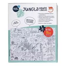 Rompecabeza Bifaz Para Colorear Jungla Puzzle Lookmania 24pz