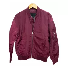 Chamarra Bomber Bershka Color Vino