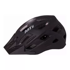 Casco Bicicleta Mtb Enduro Mti Street 3 + Luz Trasera M Color Negro Talle Único