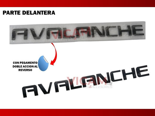 Kit De Emblemas Chevrolet Avalanche 2007-2013 Negros Foto 2
