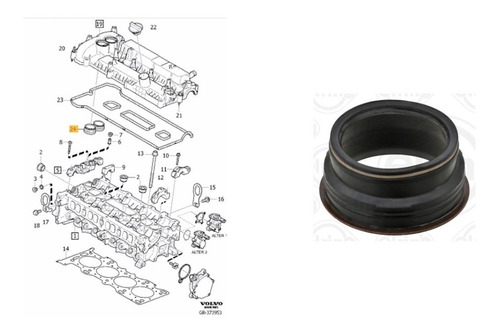 Reten Valvula Vvt Volvo S60 Ii S80 Ii V60 Xc60  2.0t T5 Foto 2