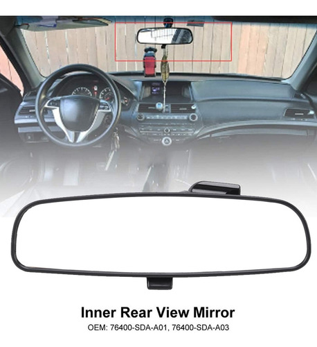 Retrovisor Interior Negro For Honda Accord Civic Ins Foto 3