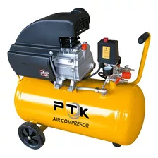 Compresora De Aire Ptk Industrial 24 Lt 2 Hp Color Amarillo