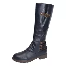 Botas Vaqueras Retro I Para Mujer, Tacones Bajos Y Cálidos,