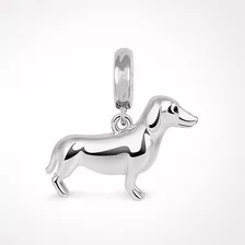 Dije Charm Para Pulsera Perro Dachshund Salchicha Plata 925