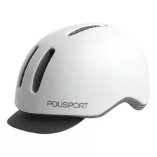 Casco Polisport Commuter Para Ciclismo Urbano Color Blanco Talla M